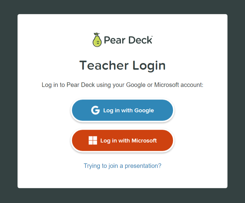 Pear Deck join