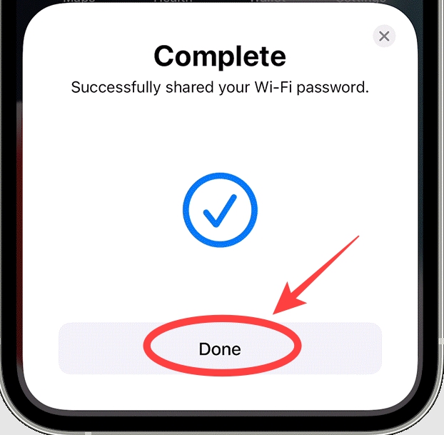 Share WIFI Password from iPhone 