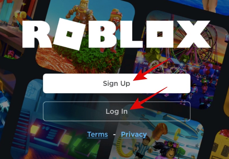 roblox sign up or login