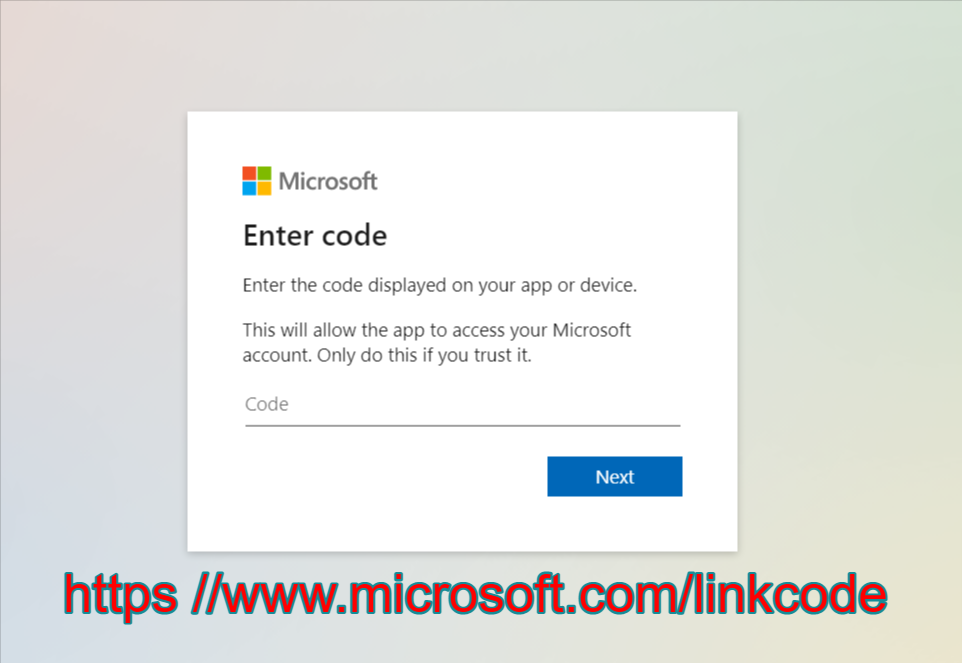 microsoft.com/linkcode