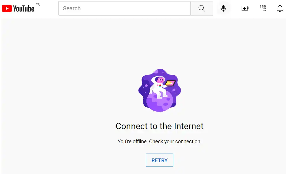 Youtube-you-are-offline-check-connection