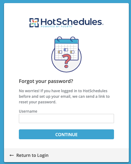 hotschedules forget password